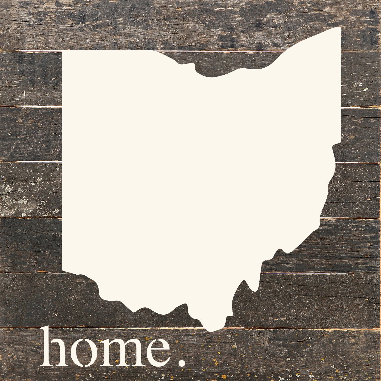 OHIO ~ Sweet Home / 10"x10" Reclaimed Wood Sign