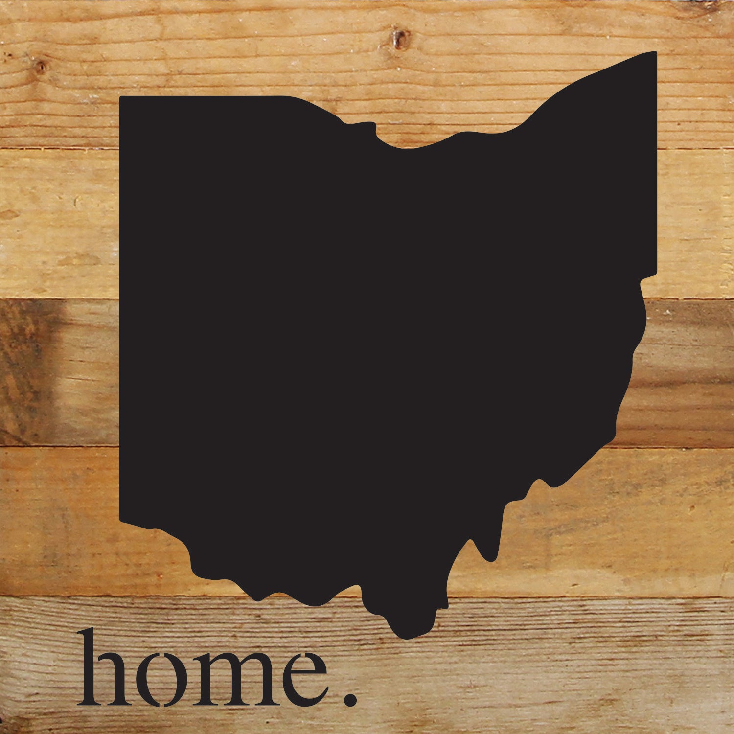 OHIO ~ Sweet Home / 10"x10" Reclaimed Wood Sign
