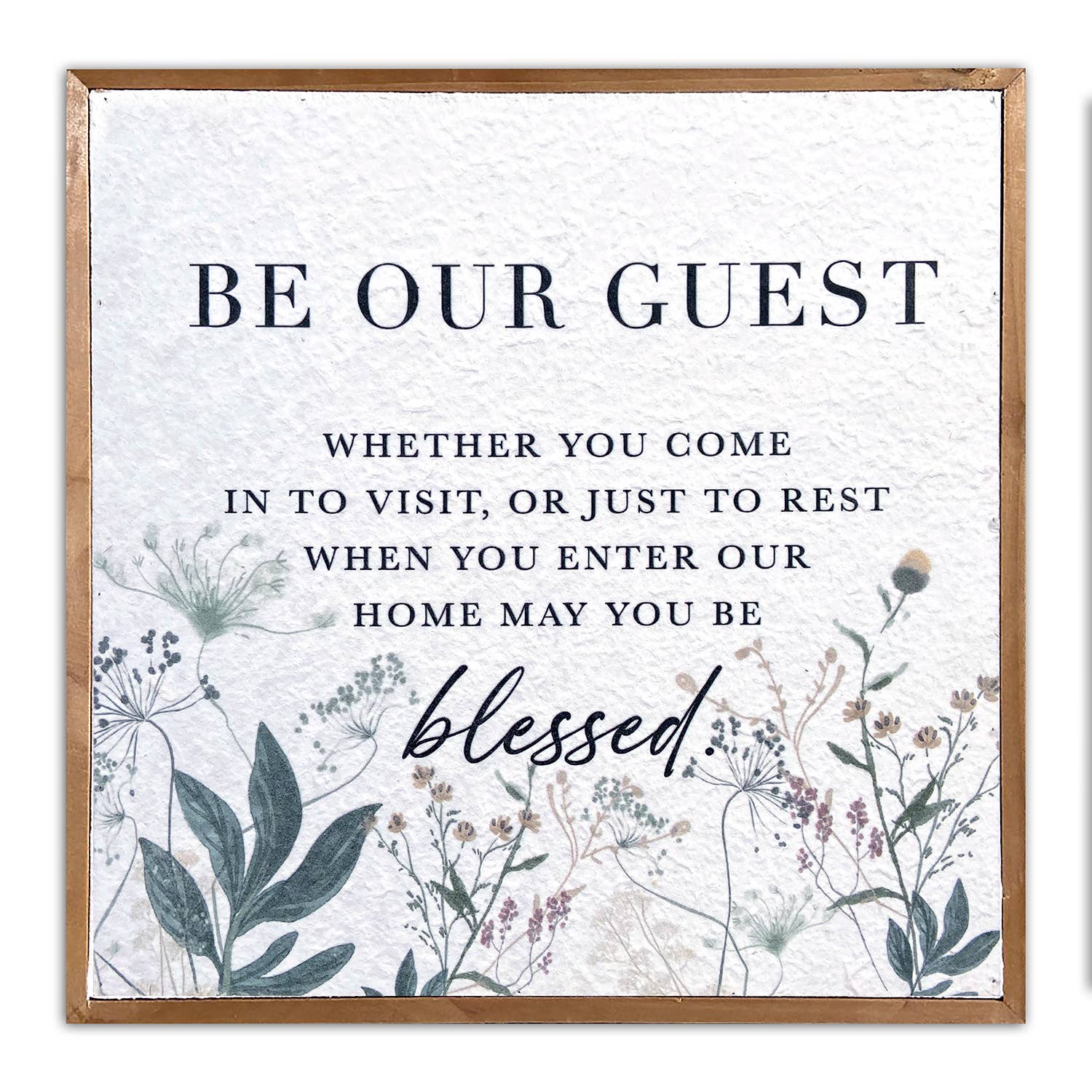 Be our guest... / 14x14 Pulp Paper Wall Décor