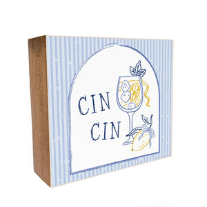 Italia Cin Cin Spritz Decorative Wooden Block