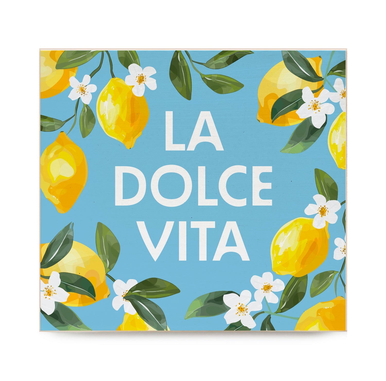 Italia La Dolce Vita Decorative Wooden Block