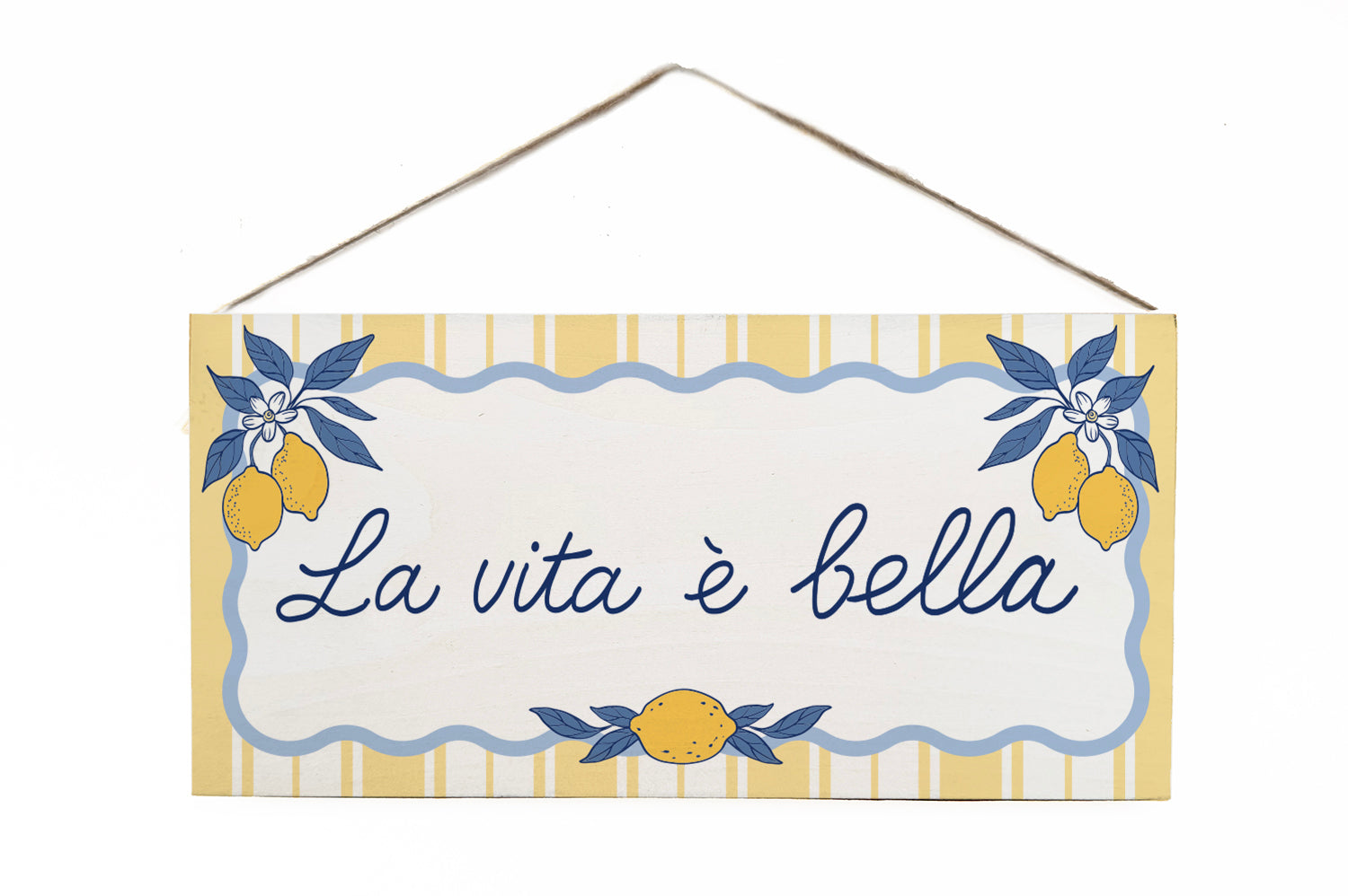 Italia La Vita e Bella Twine Door Hang