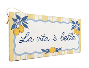 Italia La Vita e Bella Twine Door Hang
