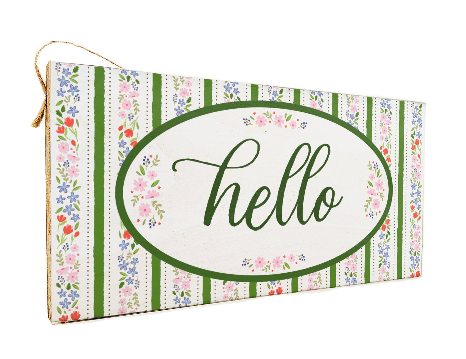 Summer Hello Florals Twine Door Hang
