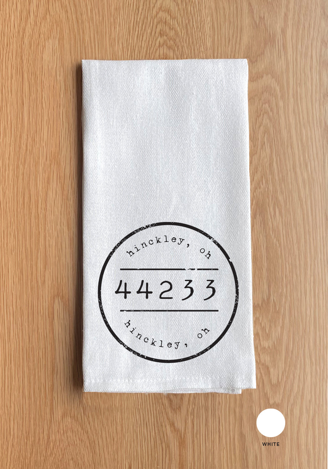 Stamp Custom White Kitchen Towel