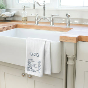 Teacher Report Card Kitchen White Towel