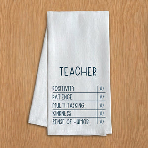 Teacher Report Card Kitchen White Towel