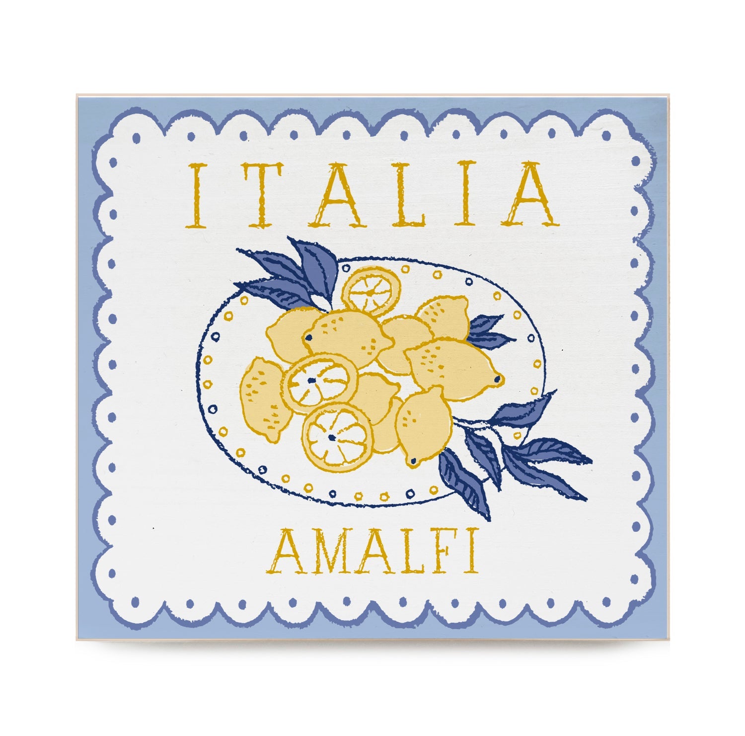 Italia Amalfi Decorative Wooden Block