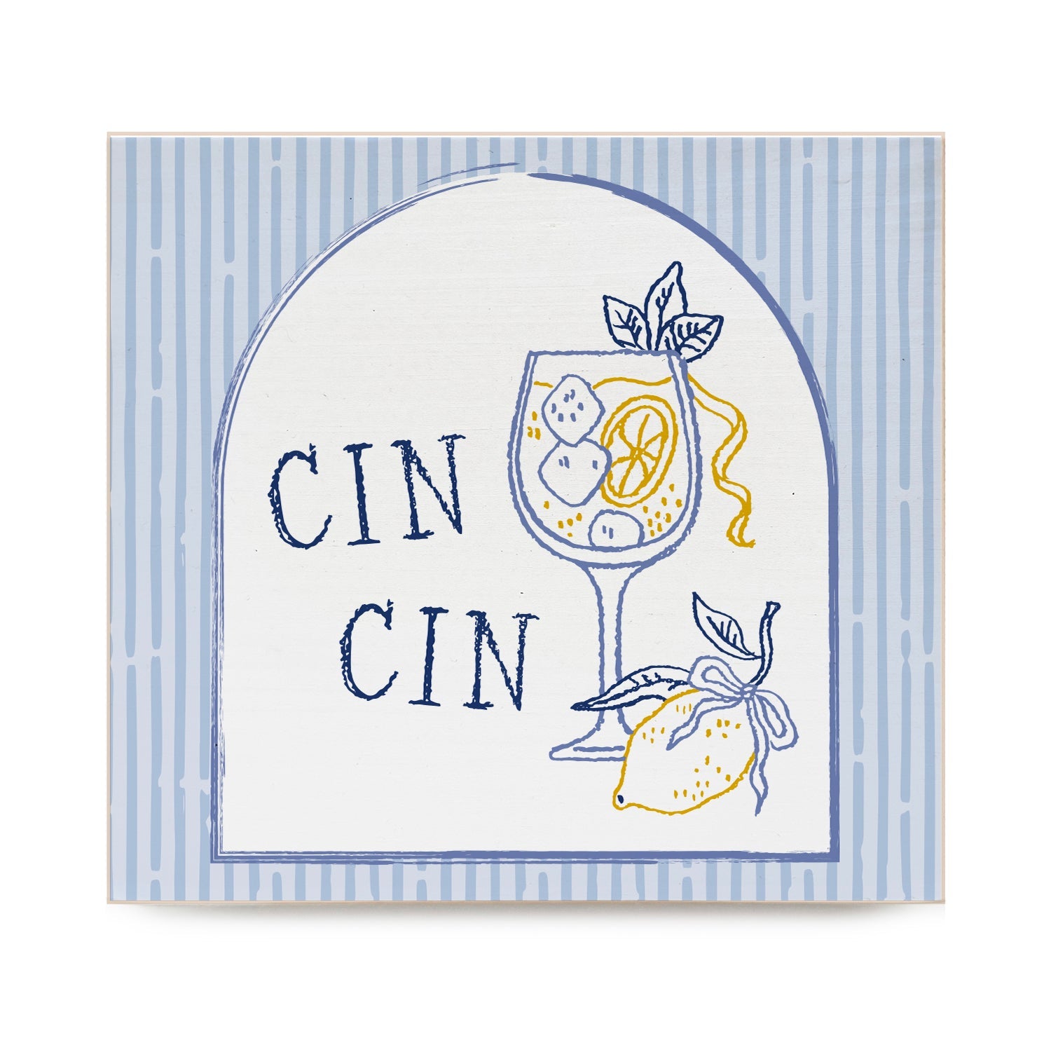 Italia Cin Cin Spritz Decorative Wooden Block
