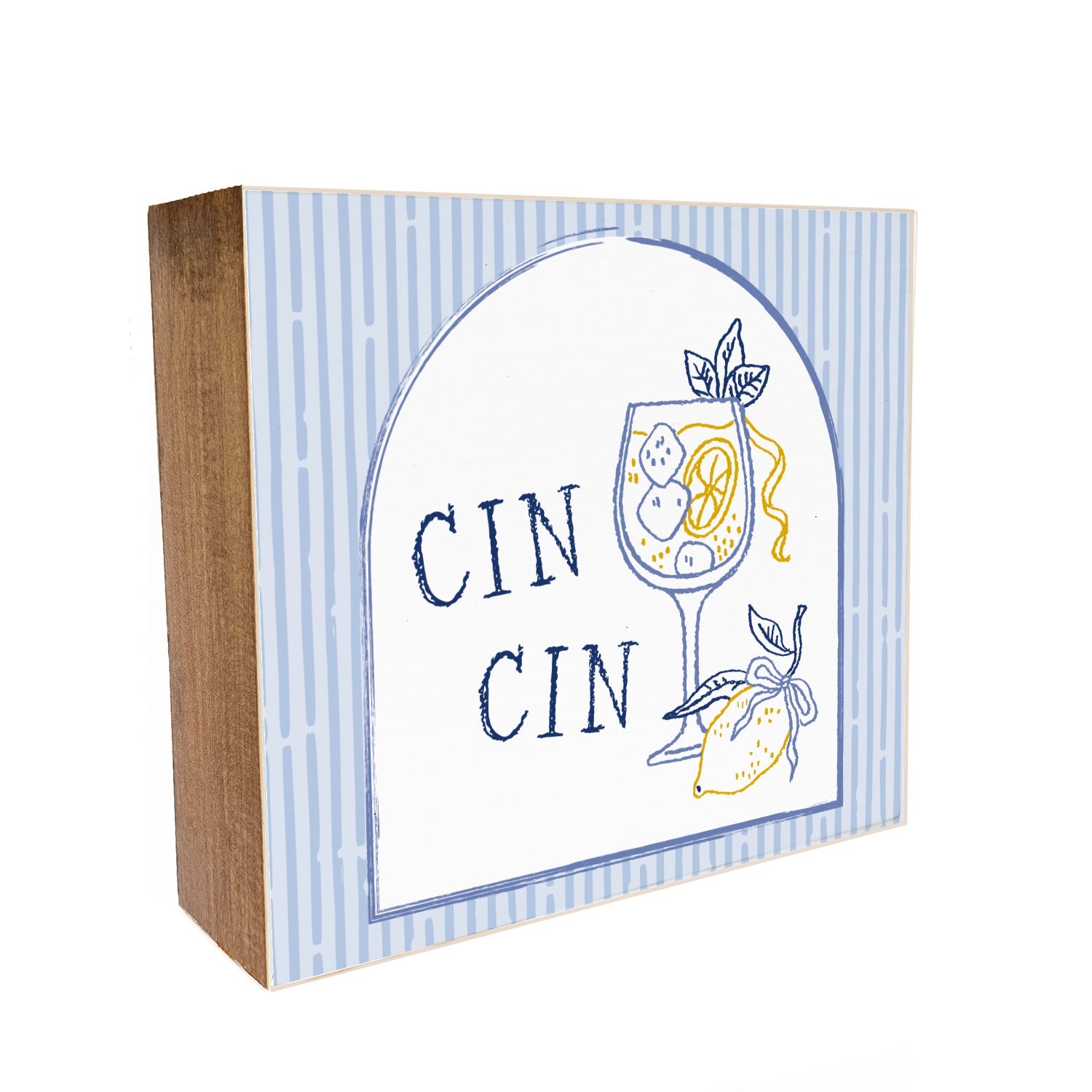 Italia Cin Cin Spritz Decorative Wooden Block