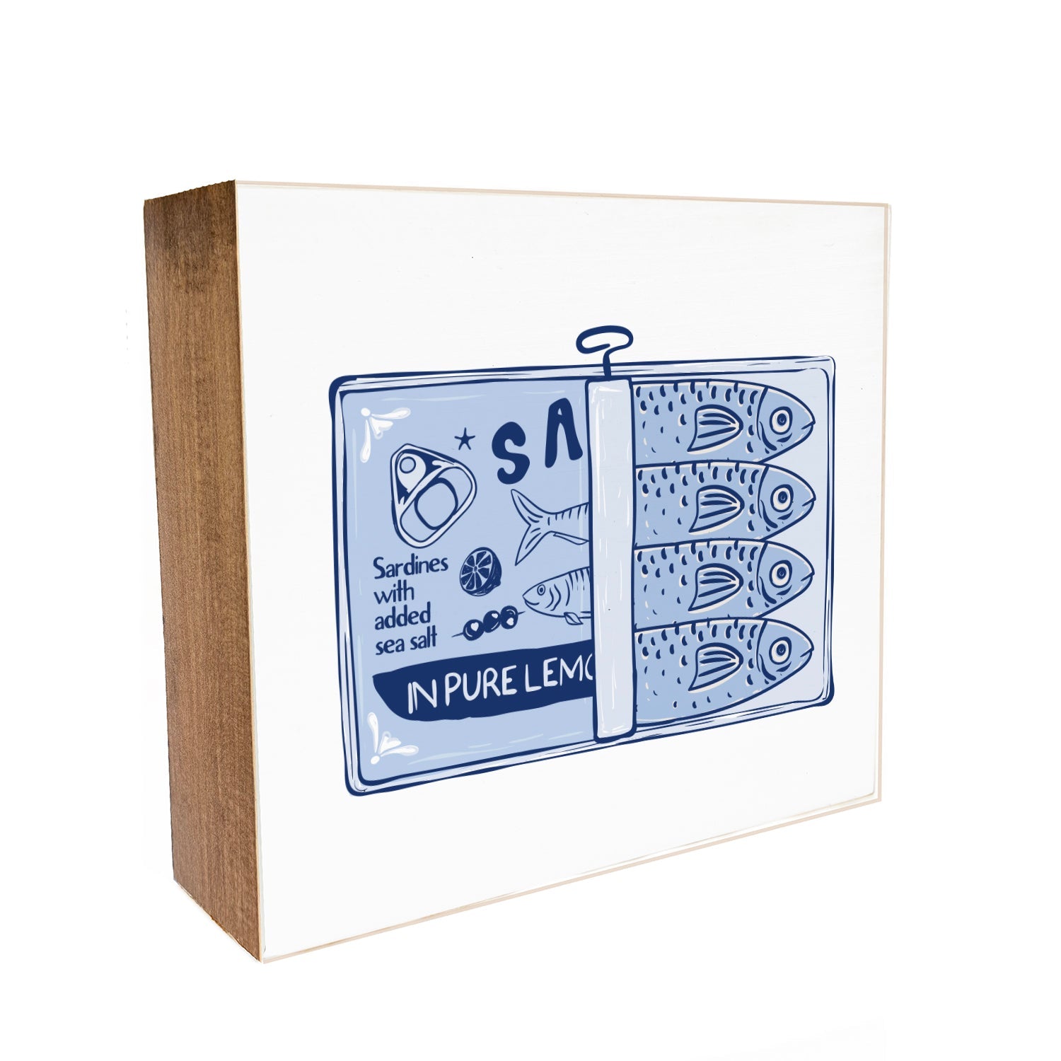 Italia Sardines Decorative Wooden Block