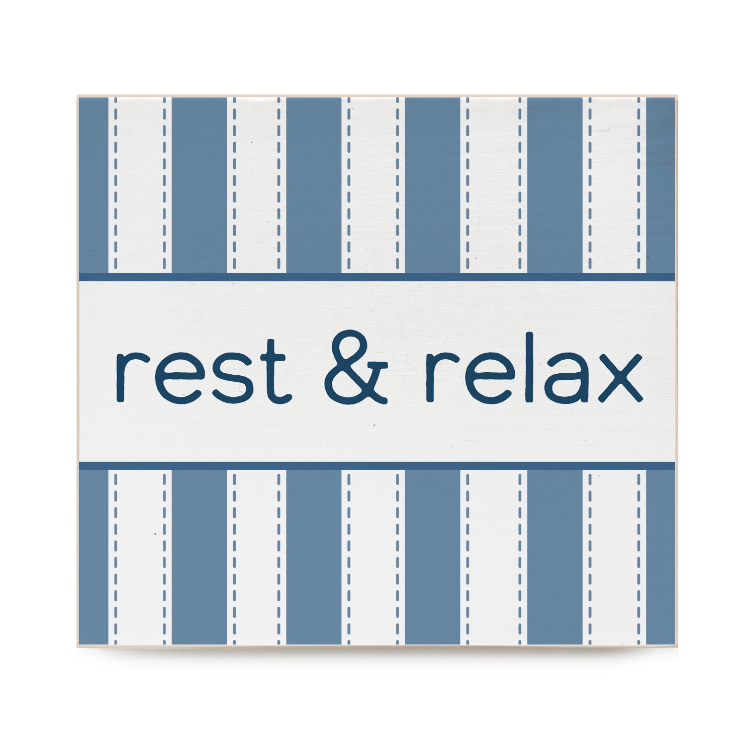 Summer Rest & Relax Decorative Wooden Block
