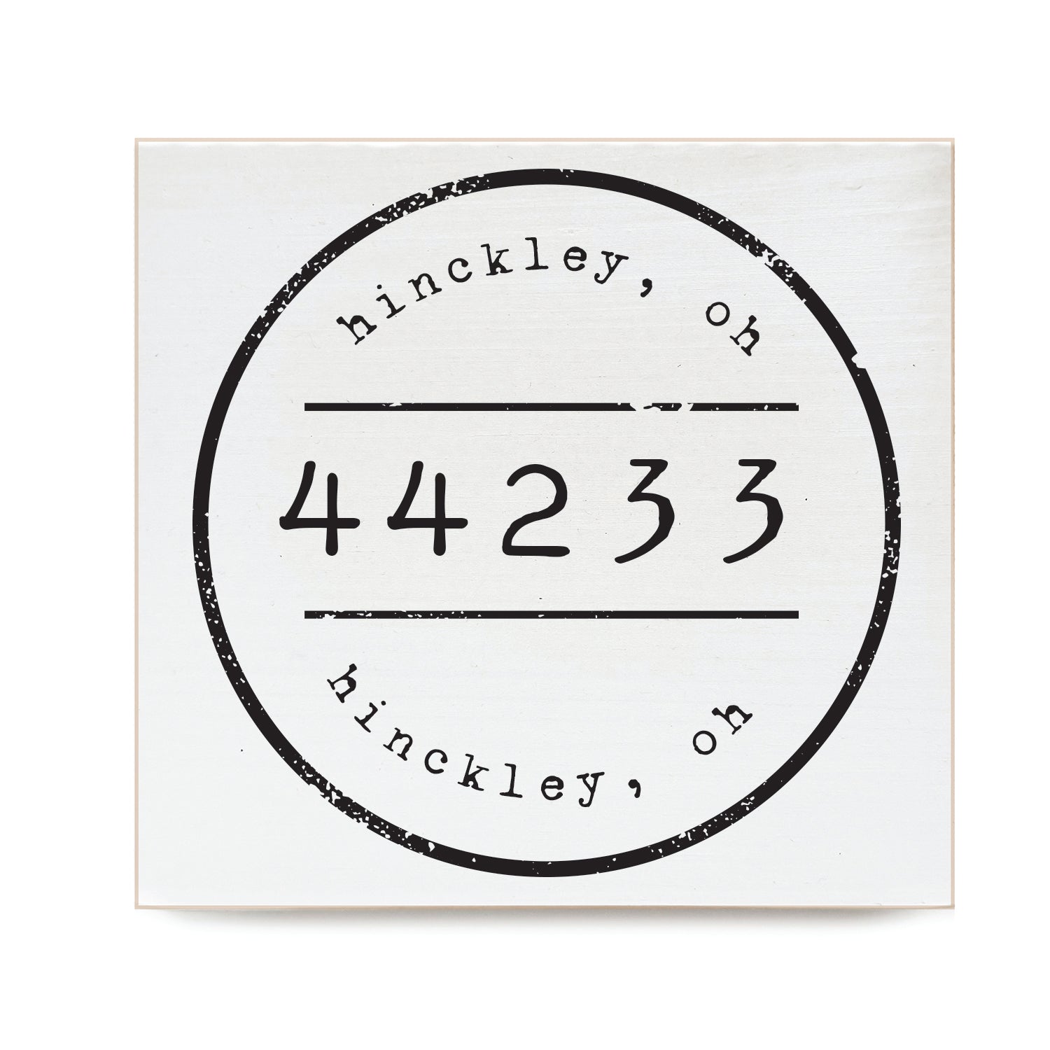 Stamp Custom White Decorative Wooden Block