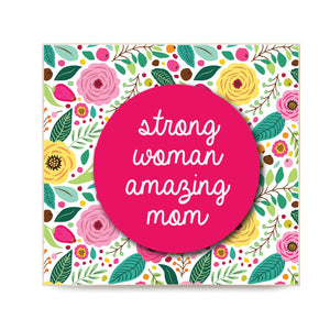 Strong Woman Amazing Mom Decorative Wooden Block