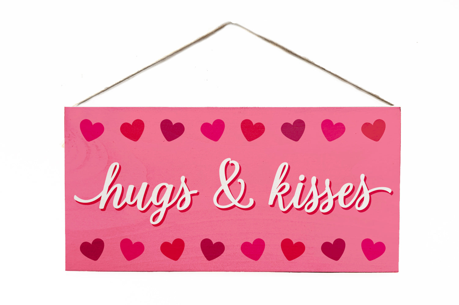 Hugs & Kisses Wooden Door Hang
