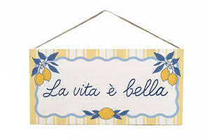 Italia La Vita e Bella Twine Door Hang