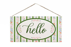 Summer Hello Florals Twine Door Hang