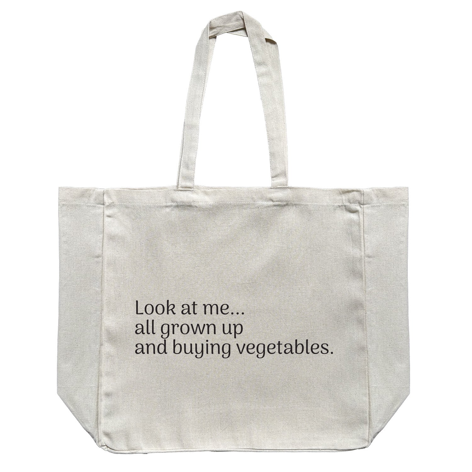 Look at me… all grown up // Large Natural Tote Bag