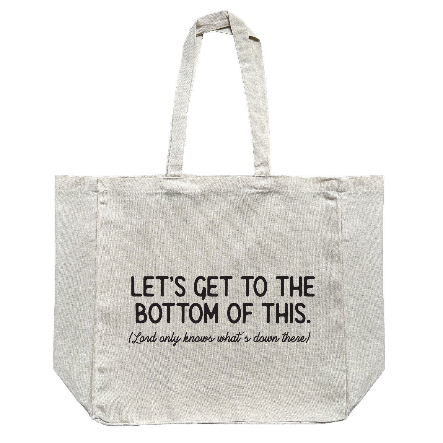 Let's get to the bottom of this … // Large Natural Tote Bag