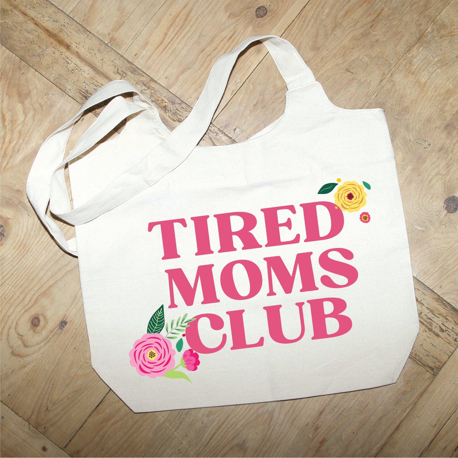 Tired Moms Club MS Natural Tote Bag