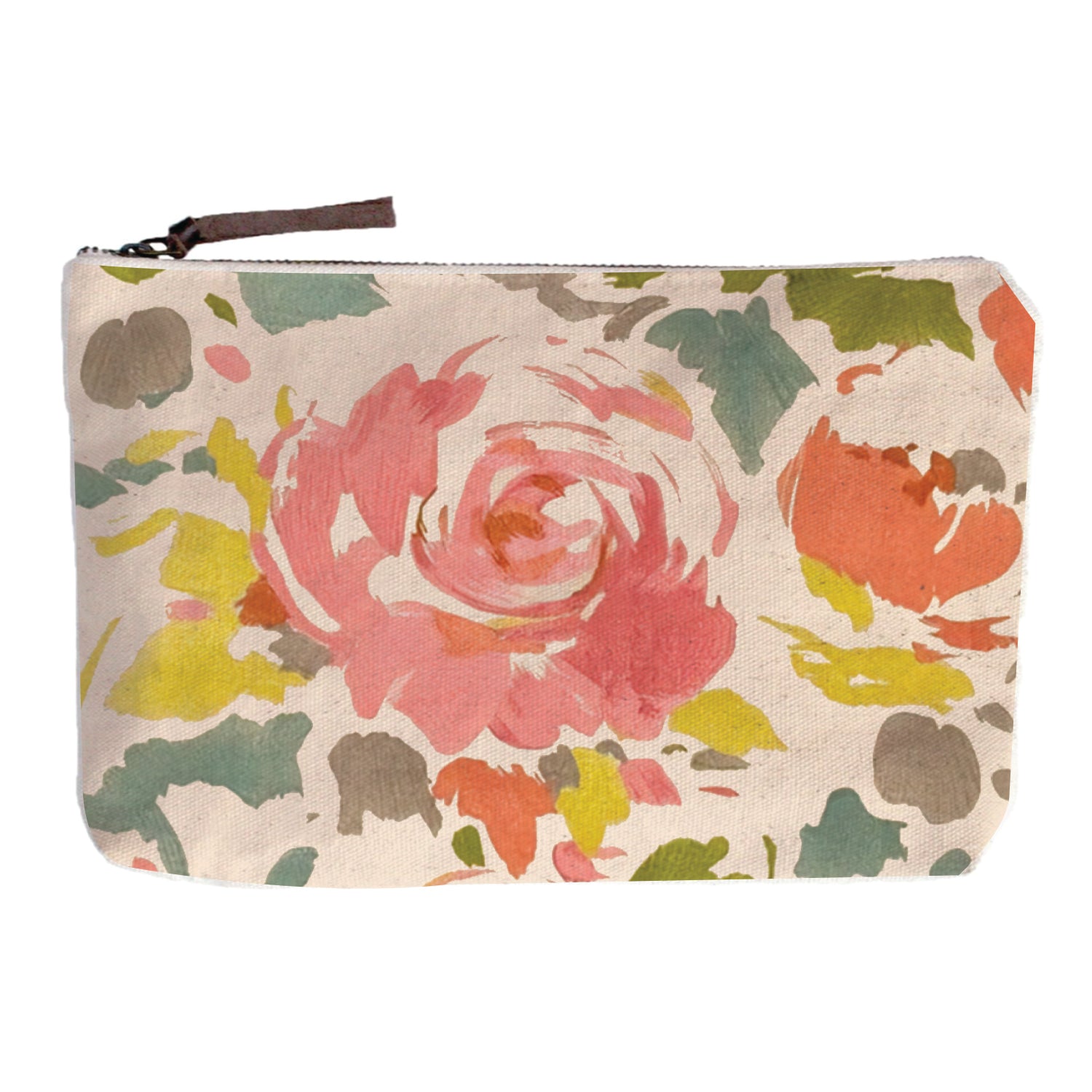 Floral Print Zip Pouch