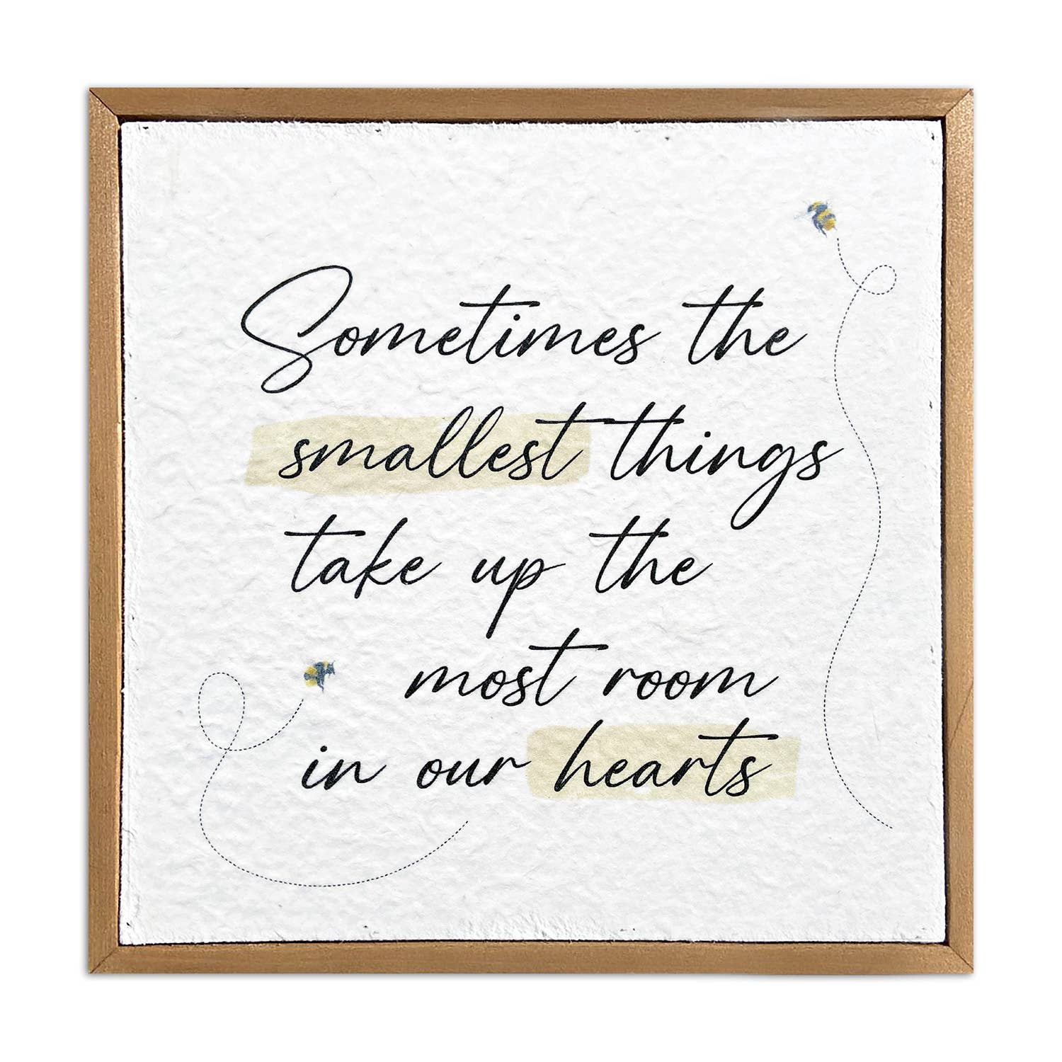 Sometimes the smallest things… / 10x10 Pulp Paper Wall Décor